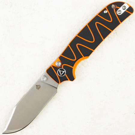 Нож QSP Kali, Stonewashed 14C28N, G10 Black/Orange, QS159-D1