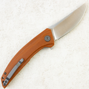Нож Petrified Fish Deepsea, Satin, K110, Micarta Brown Handle, PFP05BRMS Нож Petrified Fish Deepsea, Satin, K110, Micarta Brown Handle, PFP05BRMS