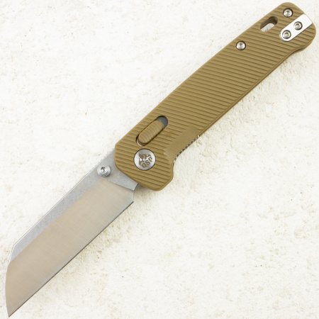 Нож QSP Penguin V2 Glyde Lock, Stonewash-Satin, 14C28N, FRN Khaki Handle, QS130GL-C1Нож QSP Penguin V2 Glyde Lock, Stonewash-Satin, 14C28N, FRN Khaki Handle, QS130GL-C1