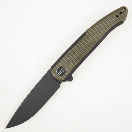 Нож WE Knife Smooth Sentinel, 20CV, Titanium Black/Micarta Green