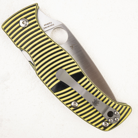 Нож Spyderco Caribbean, LC200N Serrated, G10 Black/Yellow - купить в интернет-магазине Blademan