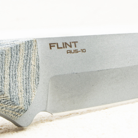 Нож N.C. Custom Flint, AUS-10, Micarta Grey, NCC103-A10/MC