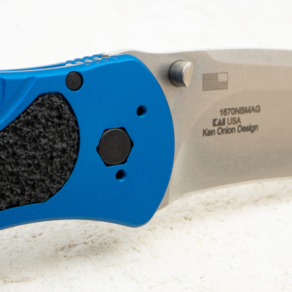 Нож Kershaw Blur, Stonewashed CPM MagnaCut, Blue Anodized Aluminum Handle, 1670NBMAG