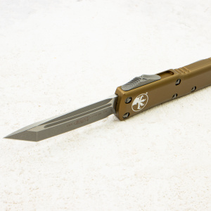 Нож Microtech UTX-85 Tanto, Apocalyptic, M390, Aluminum OD Green, 233-10 Нож Microtech UTX-85 Tanto, Apocalyptic, M390, Aluminum OD Green, 233-10