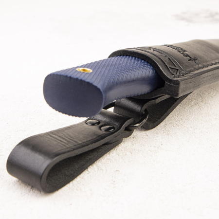 Нож Южный Крест Длинный Джек Эксперт, N690, Микарта Синяя, Насечка Нож Южный Крест Длинный Джек Эксперт, N690, Микарта Синяя, Насечка - купить в интернет-магазине Blademan