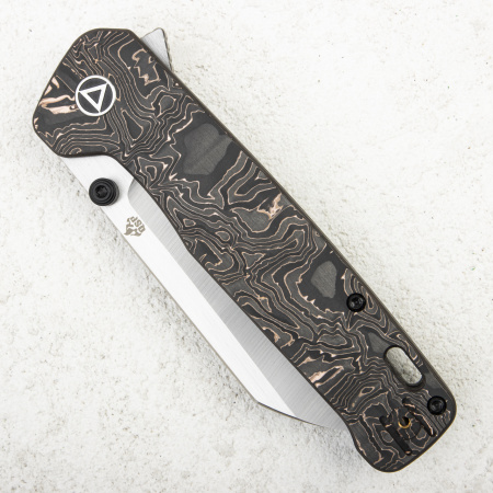 Нож QSP Penguin PLUS, 20CV, Copper Foil Carbon Fiber/Titanium, QS130XL-E1
