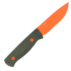 Нож HOT Knife Hoot, Cerakote Orange, D2, Micarta Green Handle, Kydex, (Orange Pins)