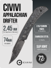 CIVIVI Appalachian Drifter, Damascus, Rose Pattern Carbon/G10 Gray, C2015DS-1  CIVIVI Appalachian Drifter, Damascus, Rose Pattern Carbon/G10 Gray, C2015DS-1