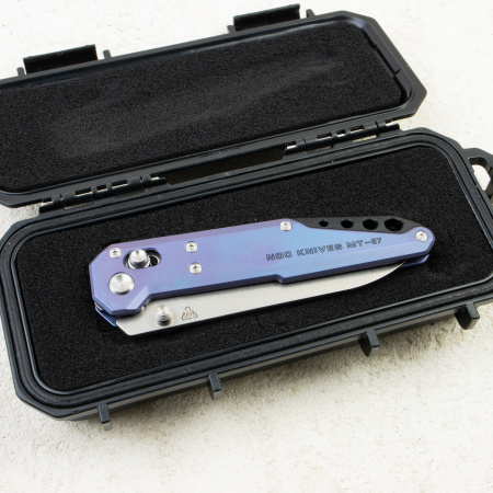 Нож NOC Knives Dark Feather 2.0, M390, Titanium Blue Handle, MT-2702 Нож NOC Knives Dark Feather 2.0, M390, Titanium Blue Handle, MT-2702