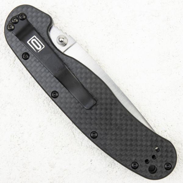 Нож Ontario Rat 1, AUS-8, Satin, Black Carbon, 8886CF