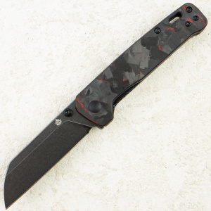 Нож QSP Penguin V2, Black Stonewashed, D2, G10 Black/Red, QS130-F2