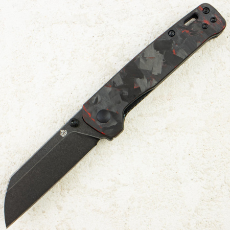 Нож QSP Penguin V2, Black Stonewashed, D2, G10 Black/Red, QS130-F2
