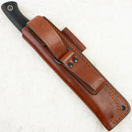 Нож Южный Крест Бушкрафт, Elmax, Convex, Micarta Black, Насечка, 218