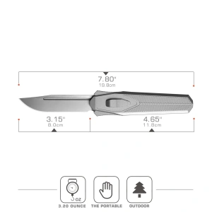 Нож Remette Swordfish Drop-Point, S35VN, Titanium/Carbon Black Inlay Handle, ZL103D2