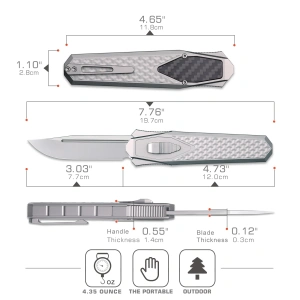 Нож Remette Swordfish Clip-Point, M390, Titanium Handle, ZL101B1