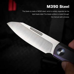 Нож Remette Squirrel, M390, Titanium Blue Handle, RTDP-C