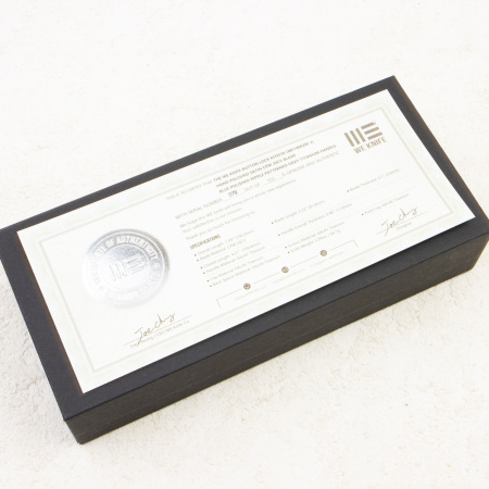 Нож WE Knife Button Lock Kitefin, CPM 20CV, Blue Polished Ripple Patterned Gray Titanium Handle - купить в интернет-магазине Blademan