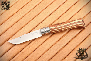 Нож Opinel №8, Нержавеющая сталь, Берёза, Коричневый - складной туристические ножи из стали