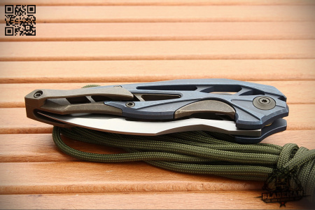 WE Knife Arrakis 906E, Bohler M390, Blue/Brown 6AL4V Titanium - купить в интернет-магазине Blademan