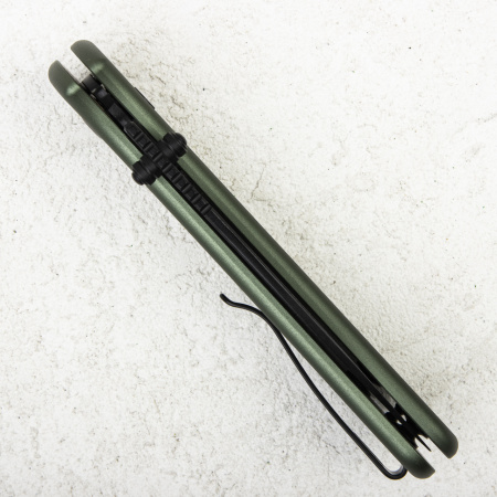 Нож CIVIVI Qubit Button Lock, Damascus, Aluminum Green, C22030E-DS1 Нож CIVIVI Qubit Button Lock, Damascus, Aluminum Green, C22030E-DS1