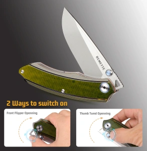 Нож Remette Wild Species, 14C28N, G10 Green Handle, GC103