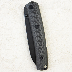 Нож Petrified Fish Patte V2, Black Stonewashed, 14C28N, Carbon Fiber Handle, PF719CDW Нож Petrified Fish Patte V2, Black Stonewashed, 14C28N, Carbon Fiber Handle, PF719CDW