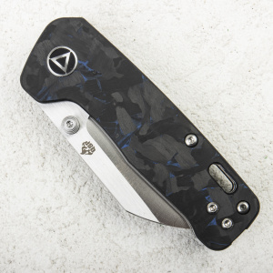 Нож QSP Penguin MINI, 14C28N, Shredded Carbon Fiber Blue - складной туристические ножи из стали Нож QSP Penguin MINI, 14C28N, Shredded Carbon Fiber Blue - складной туристические ножи из стали