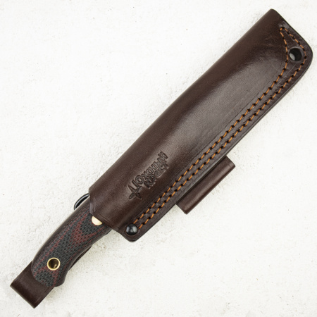 Нож Южный Крест ЯГД, N690, Конвекс, Микарта Красно-Черная, Насечка - купить в интернет-магазине Blademan