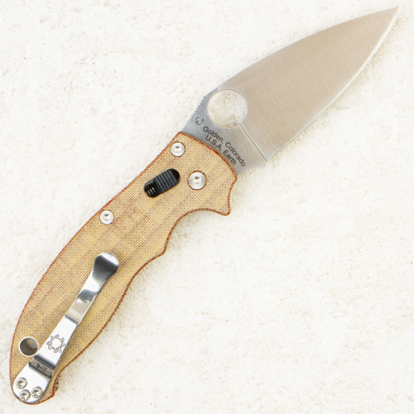Нож Spyderco Manix 2, CPM Cru-Wear, Canvas Micarta Brown, C101MPCW2