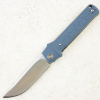 Нож Petrified Fish Tena, D2, Satin, G10 Gray/Blue Handle, PFB04GAS