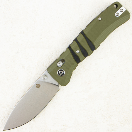 Нож QSP Ripley, Stonewashed 14C28N, G10 Olive/Black, QS160-C1