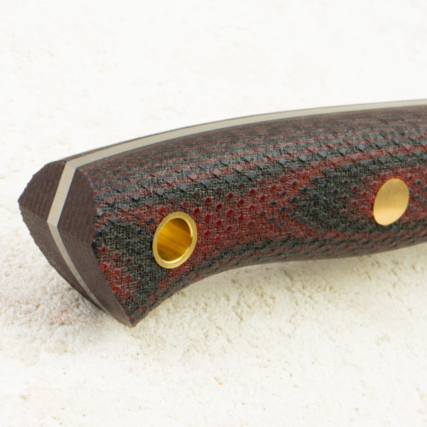 Нож Южный Крест Fang L, VG-10, Micarta Black/Red, Насечка