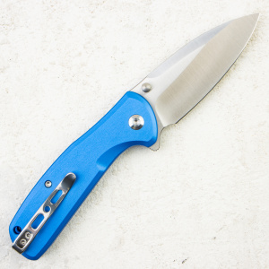 Нож SENCUT ArcBlast Flipper & Button Lock, 9Cr18MoV, Blue Aluminum Handle, S22043B-3 Нож SENCUT ArcBlast Flipper & Button Lock, 9Cr18MoV, Blue Aluminum Handle, S22043B-3