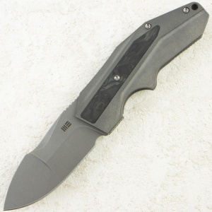 Нож WE Knife Coral, Gray Stonewashed, CPM 20CV, Titanium/Carbon Gray Handle, WE24044-2