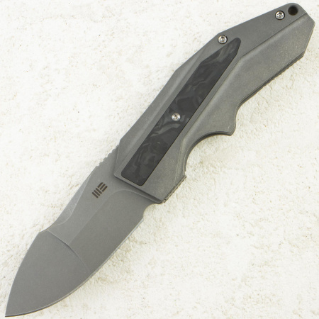 Нож WE Knife Coral, Gray Stonewashed, CPM 20CV, Titanium/Carbon Gray Handle, WE24044-2