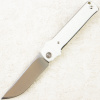 Нож Petrified Fish Tena, D2, Satin, G10 White Handle, PFB04WS