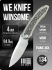 Нож WE Knife Winsome, Satin, M390, Gray Titanium/Carbon Fiber Handle, WE23092-2 Нож WE Knife Winsome, Satin, M390, Gray Titanium/Carbon Fiber Handle, WE23092-2