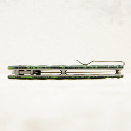 Нож QSP Turtle Punk, Stonewashed 14C28N, G10 Black/Green, QS158-C1 Нож QSP Turtle Punk, Stonewashed 14C28N, G10 Black/Green, QS158-C1