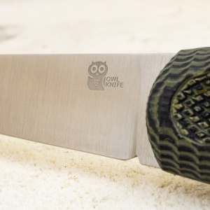 Нож OWL North XS F, CROMAX Cryo, G10 Black/Olive, Kydex