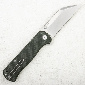 Нож QSP Swordfish Button Lock, 14C28N, Micarta Green - складной туристические ножи из стали Нож QSP Swordfish Button Lock, 14C28N, Micarta Green - складной туристические ножи из стали