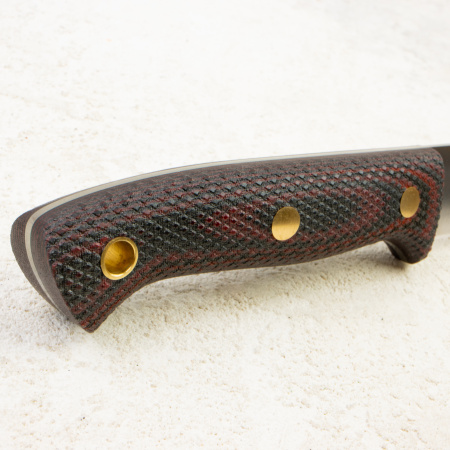 Нож Южный Крест Шершень L, VG-10, Convex, Micarta Black/Red, Насечка
