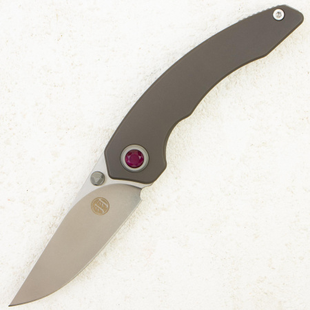 Нож Maxace YU, Bohler M390, Titanium Brown