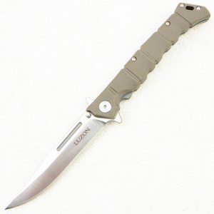 Нож Cold Steel Medium Luzon, 8Cr13MoV, GFN Dark Earth, CS-20NQL-DEST - складной туристические ножи из стали Нож Cold Steel Medium Luzon, 8Cr13MoV, GFN Dark Earth, CS-20NQL-DEST - складной туристические ножи из стали