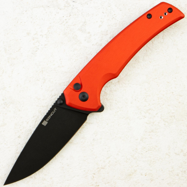 Нож SENCUT Serene, Black Stonewashed, D2, Aluminum Red Handle, S21022B-2