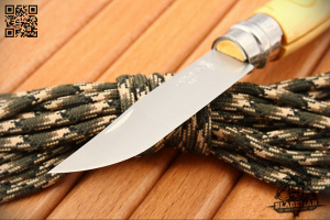 Нож Opinel №7 Nature, Нержавеющая сталь, Самшит, Гравировка волны - складной туристические ножи из стали