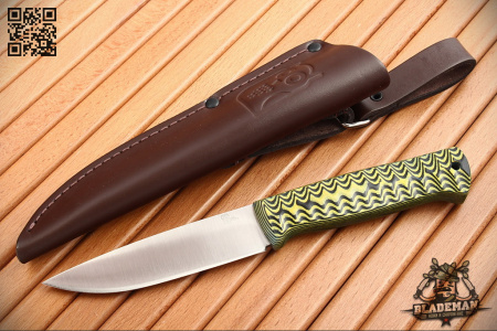 OWL Otus F, Sleipner, Микарта бамбук, Черно-желтый - купить в интернет-магазине Blademan