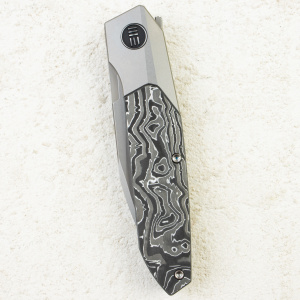 Нож WE Knife Brr15, Stonewashed, M390, Gray Titanium/Carbon Fiber Handle, WE24007-2 Нож WE Knife Brr15, Stonewashed, M390, Gray Titanium/Carbon Fiber Handle, WE24007-2