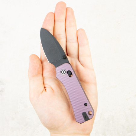 Нож CIVIVI Baby Banter 2, Black Stonewashed Nitro-V, Aluminum Purple Handle, C23074-2