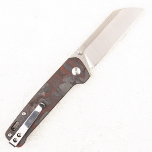 Нож QSP Penguin, D2, G10/Shredded Carbon Red - складной туристические ножи из стали Нож QSP Penguin, D2, G10/Shredded Carbon Red - складной туристические ножи из стали