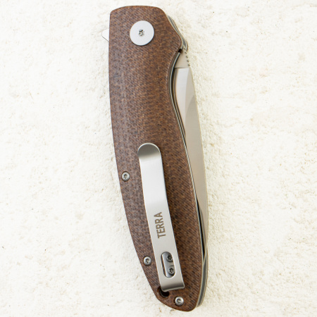 Нож Petrified Fish Terra, Satin, D2, Micarta Brown Handle, PFB01BRS Нож Petrified Fish Terra, Satin, D2, Micarta Brown Handle, PFB01BRS